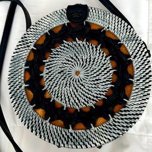 NEW Round Handmade Crossbody Rattan Bag